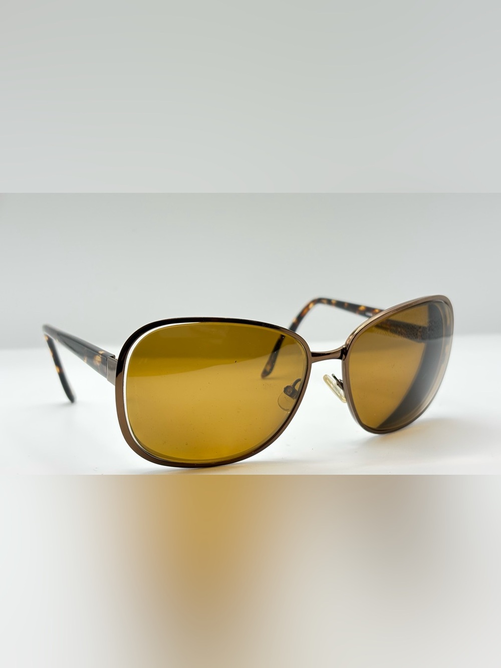 Liz Claiborne L538/S Brown Oval Sunglasses Frames Only
